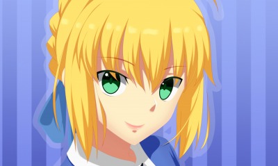 девушка аниме желтые волосы лицо