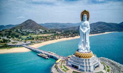 китай остров статуя залив побережье