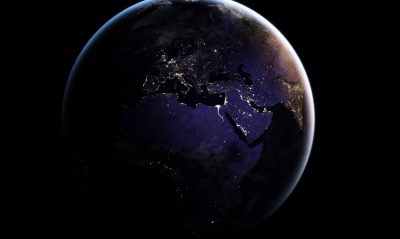 планета земля ночь свет космос