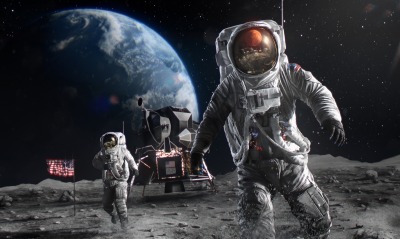 космонавты луна скафандр