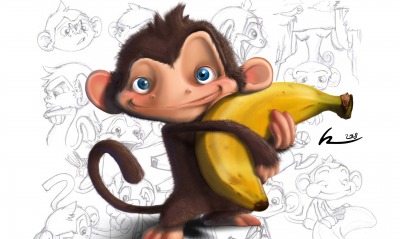 обезьяна банан креатив monkey banana creative