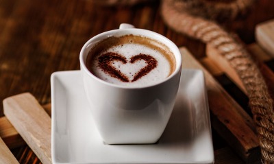 чашка кофе сердце капучино