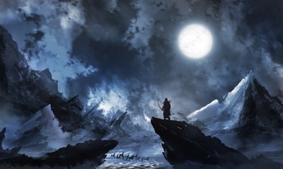 ассасин скалы ночь луна