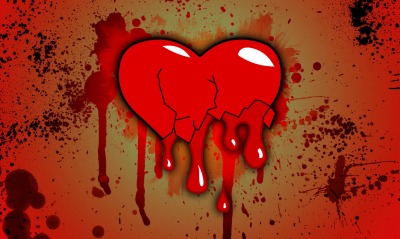 сердце кровь кляксы