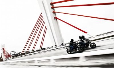 мотоциклисты, мост