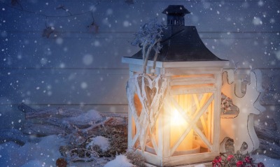 фонарь свеча рождество новый год снег lantern candle christmas new year