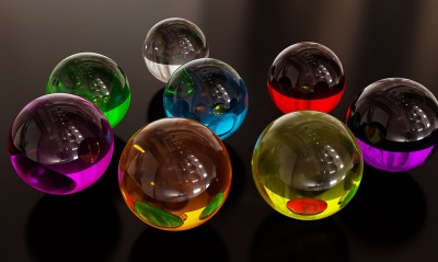 шарики стеклянные цветные