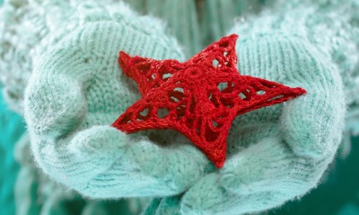 звезда перчатки вязание