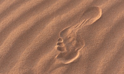 след, песок