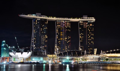 страны архитектура Сингапур ночь