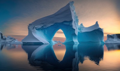 айсберг арка море лед